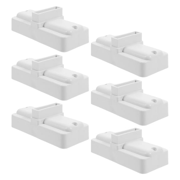 WORGEOUS 6pcs White Plastic Garden Fence Support Feet Fence Base Garden Fence Stand Dog Gate Support Feet Fence Supplies For Home And Garden Use