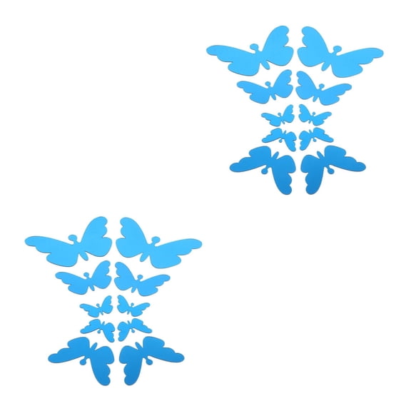 WORGEOUS 70 pcs  Butterfly Wall Stickers for Wedding 3D Butterfly Wall Decals for Baby Shower Removable Butterfly Wall Stickers for Spring Decor Mirror Finish Decorations