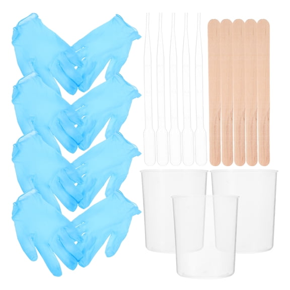 GOOHOCHY Jewelry Making Toolkit with 10 Droppers, 50 Mixing Rods, and 10 Protective Gloves for Craft Projects
