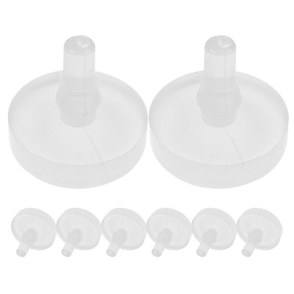 WORGEOUS  8 Pcs Adjustable Rubber Brake Block Stoppers Pedal Depressor White