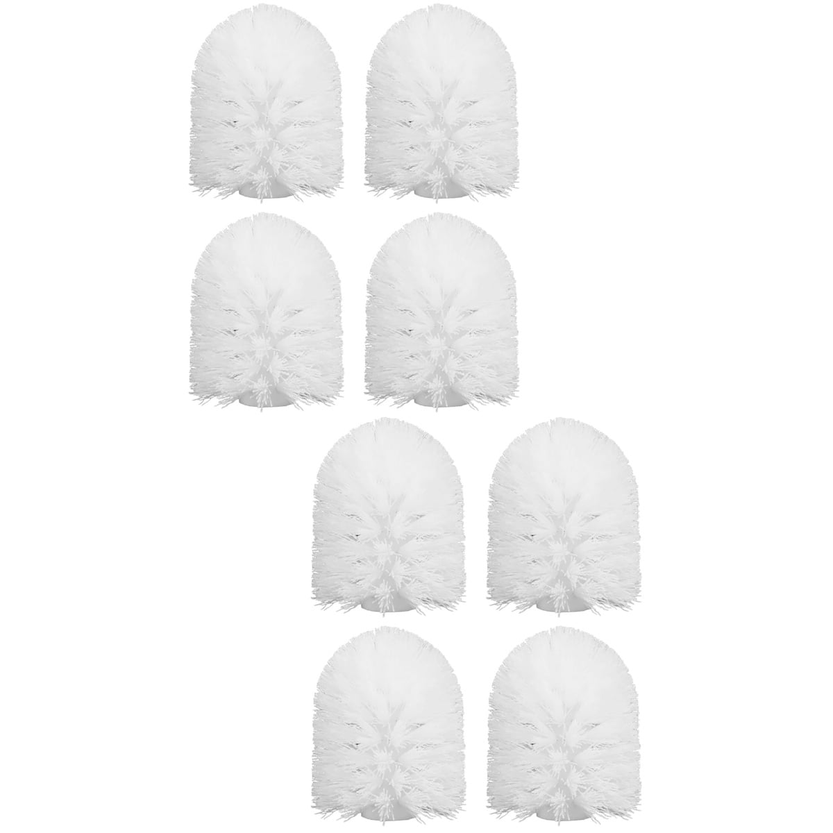 FUEENIRVA 8-Piece Plastic Toilet Brush Set with Sturdy Bristles for Efficient and Easy Bathroom Cleaning