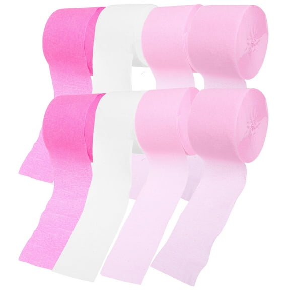 FUEENIRVA 8Pcs Decorative Paper Streamers Assorted Colors Soft Texture for Party Supplies and Events