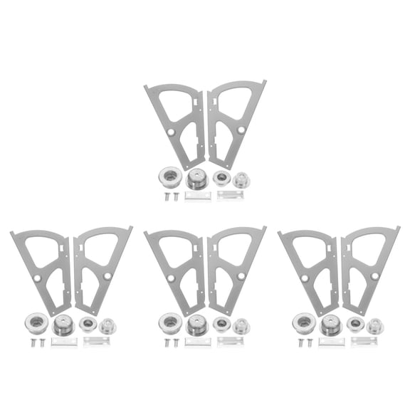 GOOHOCHY WORGEOUS 8 Pcs Shoes Cabinet Hinges Stainless Steel Replacement Fittings for Home Shoe Storage
