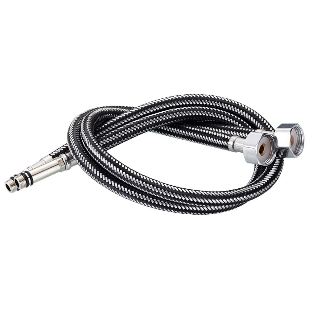 WORGEOUS 8 Pcs Stainless Steel Braided Hose 1/2 Inch Flexible Hot Cold ...