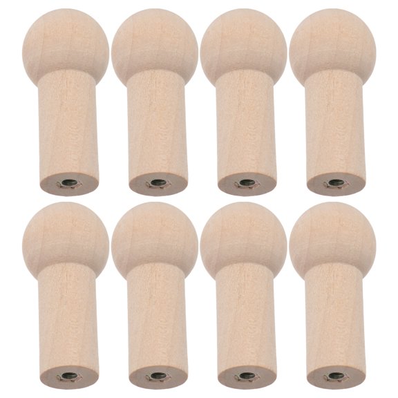 GOOHOCHY Screw On Shaker Pegs Wooden 8Pcs Set 2in X 0.9in X 0.6in