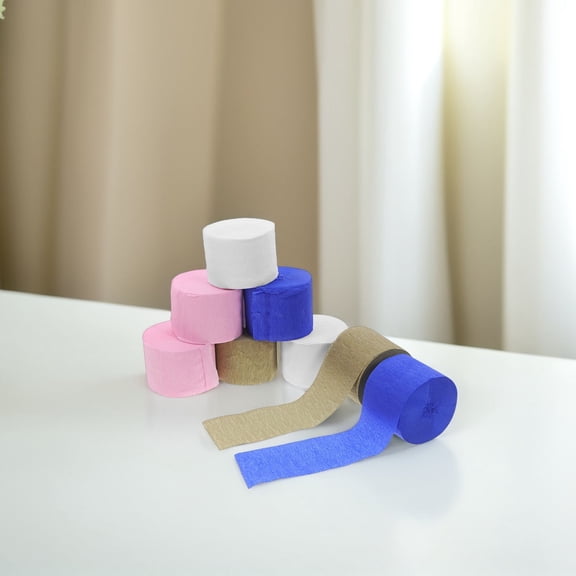 WORGEOUS 8 Rolls Crepe Paper Rolls for Birthday Parties Baby Showers Weddings Soft and Durable Streamers for DIY Party Decorations and Crafts