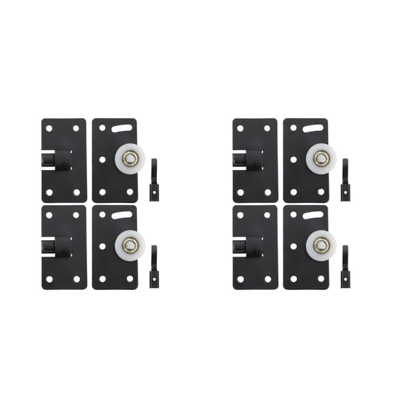 YSNOOWE  Cabinet Door Pulleys Black Silent Design for Wardrobe