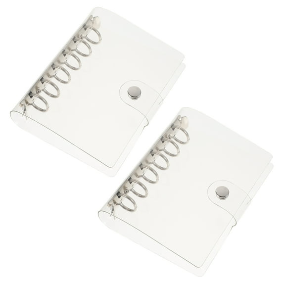 Mobutofu Diary Transparent Cover Lightweight Non-Slip PVC 6 Hole 8Pcs