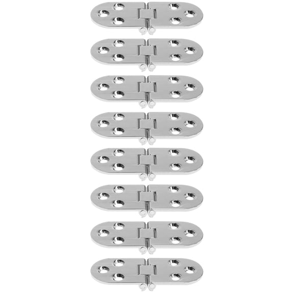 WORGEOUS 8-Piece Folding Sewing Table Hinges for Sewing Machine Tray, 180 Degree Small Metal Hinges Set