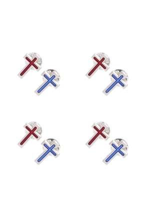 8-Piece Holy Cross Brooch Set for Men, Christian Lapel Pins, Jesus Cross Suit Pins, Decorative Faith Accessories