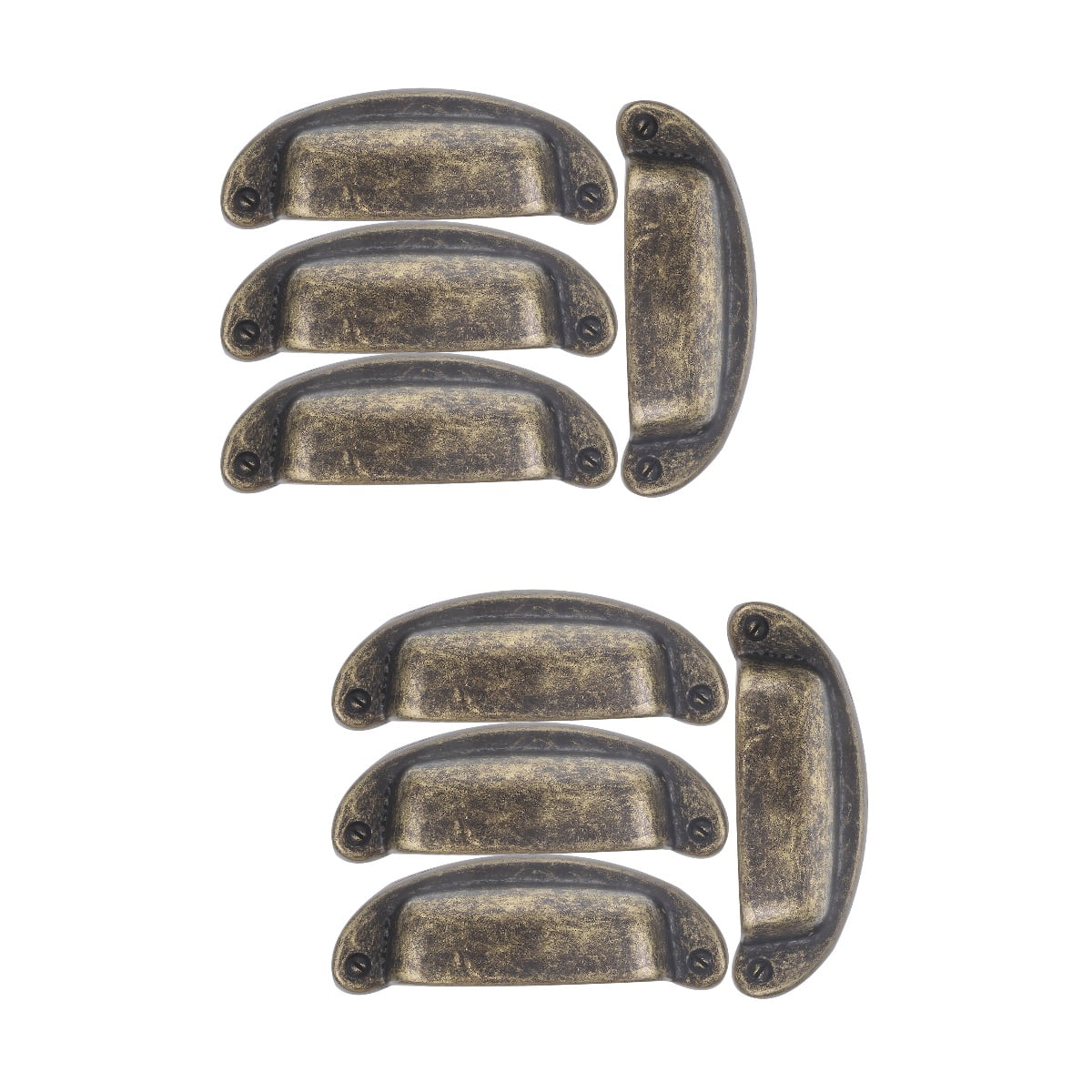 FUEENIRVA Vintage Drawer Handles Dark Brown Antique Cabinet Pulls Durable for Home 8Pcs