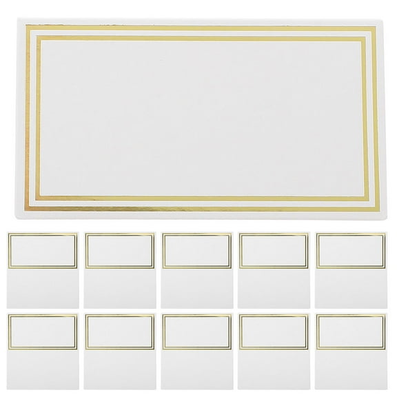 WEUVEB 80Pcs Elegant White Wedding Table Name Tents Made of Paper for Banquets and Parties