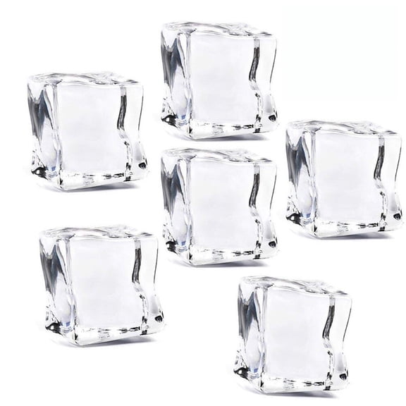 HINTRMENT 80Pcs Transparent Artificial Ice Cubes Decoration Ornaments for Events and Display