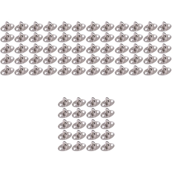 WORGEOUS 80 pcs Stainless Steel Hook Thickened Load-bearing Fixed Pull Ring Storage Hook