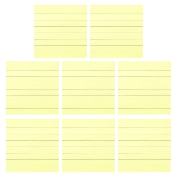 WORGEOUS 800 Sheets Lined Bright Self-stick Memo Notes Yellow Self-stick Pads