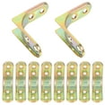 thumbnail image 1 of WORGEOUS 8PCS Heavy Duty Corner Brackets L Bracket Corner Braces Right Angle Brackets iron Brackets for Wood Shelves Chair Drawer Cabinet, 1 of 8