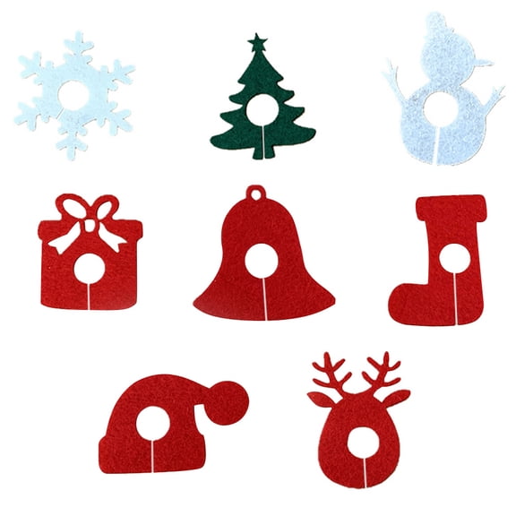 WORGEOUS Glass Rings Wine Glass Rings Assorted Color Nonwovens 8pcs