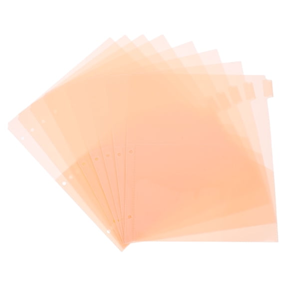 WORGEOUS 8pcs Pre-Punched Three Ring Binder Divider Pockets Divider With Pocket File Binder Dividers With Pockets Binder Dividers With Pockets And Tab