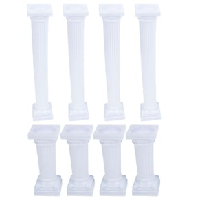 FUEENIRVA White Plastic Roman Column Cake Pillars for Wedding Dessert Stand Decoration Toppers