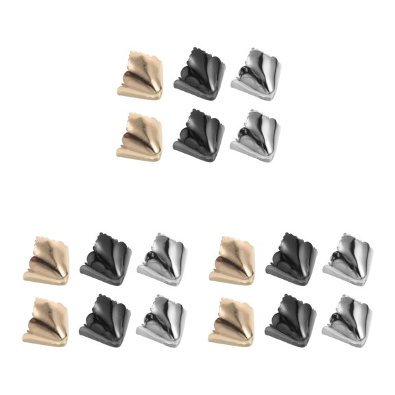 WORGEOUS 9 Pairs Metal Shoes Pointed Protector High Heel Tip Cap Covers High Heel Pump Toe Cap Covers Pump Decorations Charms Repair Accessories