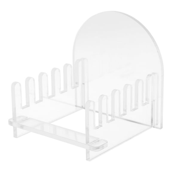 WORGEOUS Acrylic Card Slot Base for Desk Multi Card Holder for Business Cards Postcards and Greeting Cards for Office Mail Organization and Display Transparent