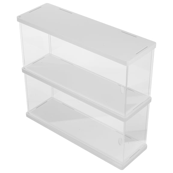 FUEENIRVA White Acrylic Display Box with Large Capacity for Cosmetics and Collectibles
