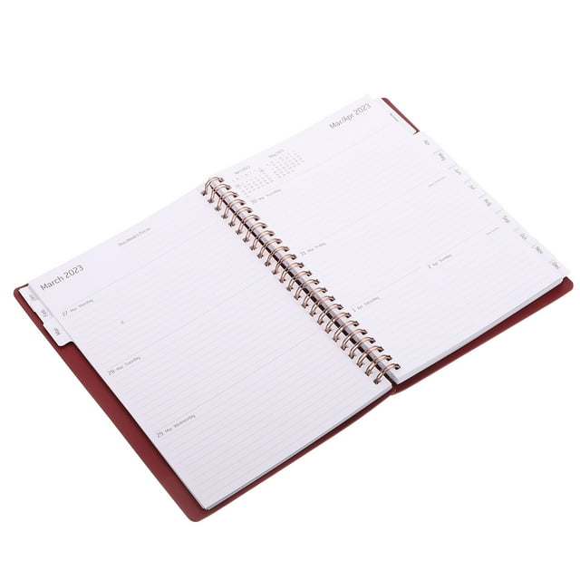 WORGEOUS  Agenda Book Journal Notebook 2023 Weekly Planner Notebooks College Ruled Black