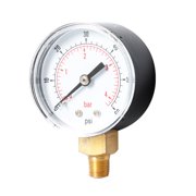 GOOHOCHY Compressed Air Pressure Gauge 0-60 Psi Metal Npt for Oil Water