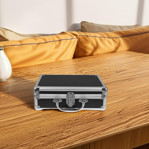 WORGEOUS Aluminum Alloy Case Travel Suitcase Makeup Tool Carrying Case Metal Container Toolbox Carrying Case Tools Container Briefcase