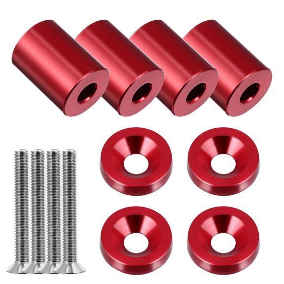WORGEOUS Auto Hood Spacer Riser Kit Engine Turbine Ventilation Riser for 6mm Universal