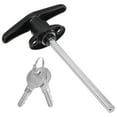 thumbnail image 1 of FUEENIRVA Universal Black T Handle Lock for Garage Door Shed Door Hardware Kit, 1 of 8