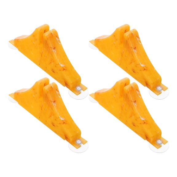 BESTYASH 4Pcs Orange Plastic Fence Base Holder for Garden Fence Practical Decorative Use