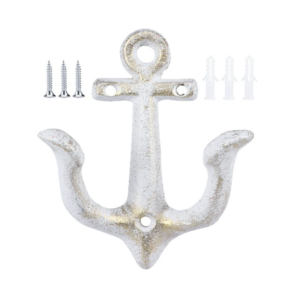 WORGEOUS Nautical Beach Wall Hooks Vintage Anchor Wall Hangers Mediterranean Style Wall Mounted Hooks for Hanging Keys Coats Hats Bags Towels