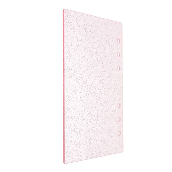 WORGEOUS Binder Cover 6-Holes Acrylic Notebook Cover Planner Cover Glittery Binder Cover Notebook Cover Budget Cover Decorative Glitter Cover for Binder