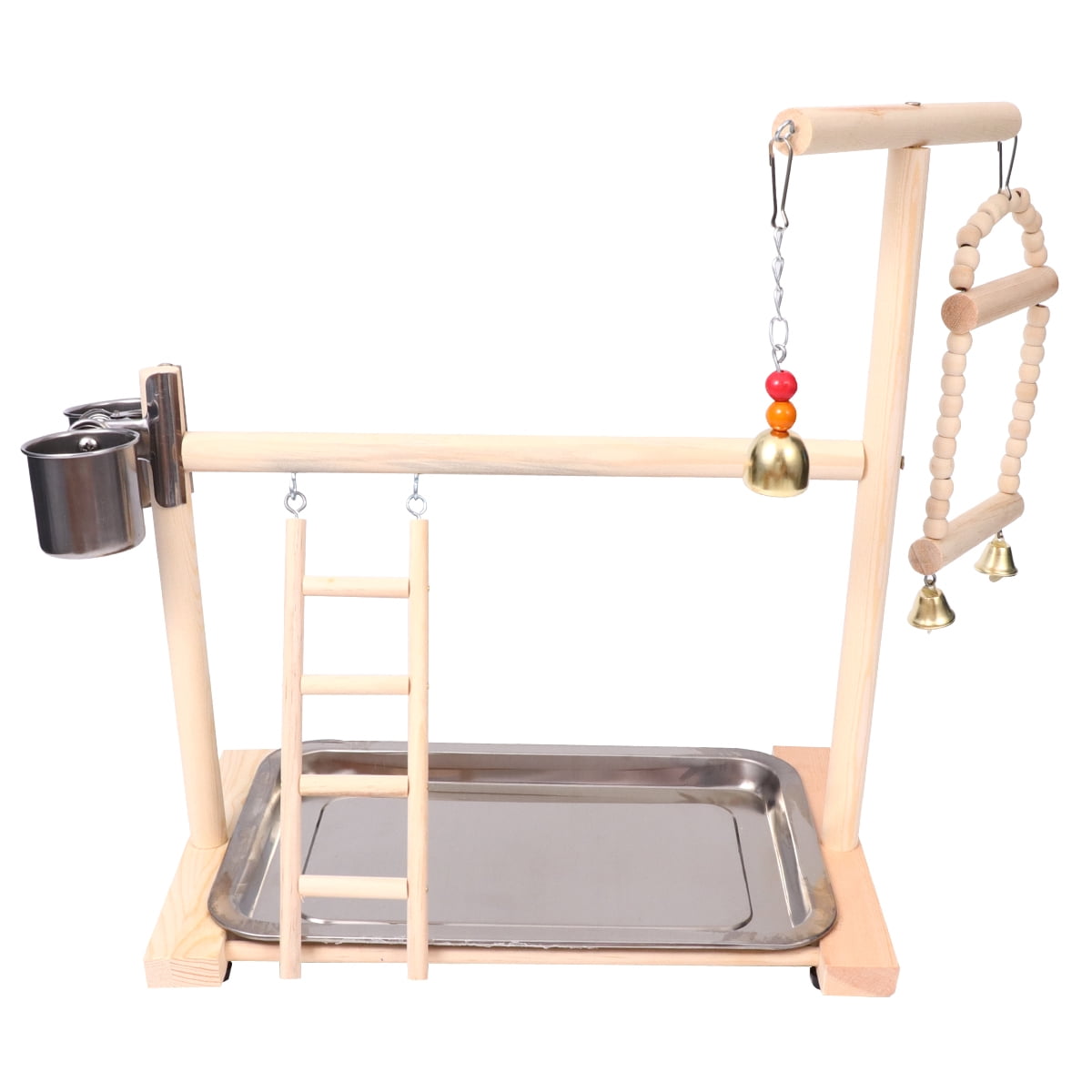 WORGEOUS Bird Toys Swing Parrot Perch Table Top Stand Cage Parrots ...