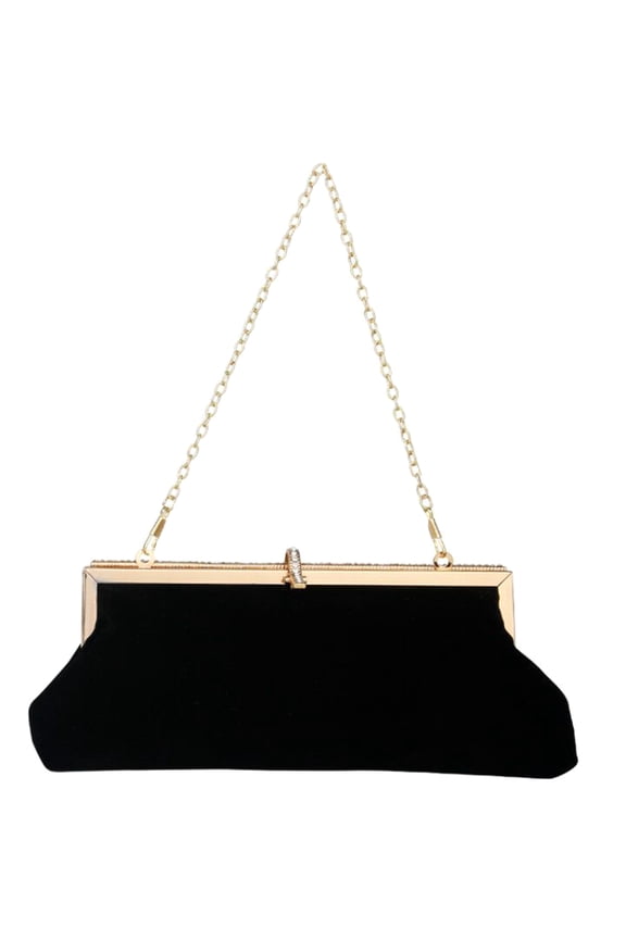 Black Women's Clutch Purse Wallet Tote Bag Stylish Outdoor Handbag for Ladies