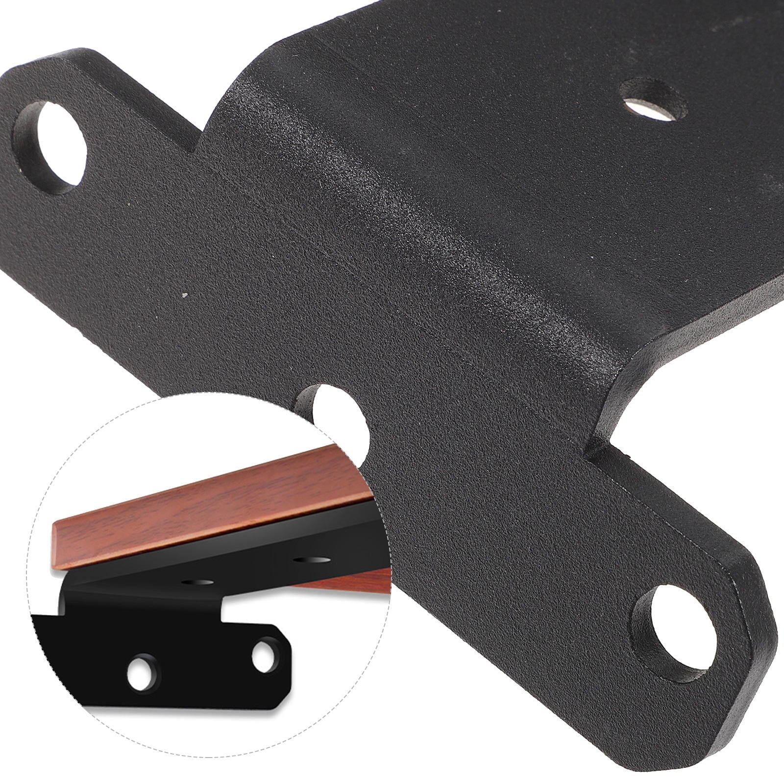 GETAJGHSD 2-Pack Steel Shelf Brackets Black 6 Inch Heavy Duty for Workshop Garage Backyard Storage