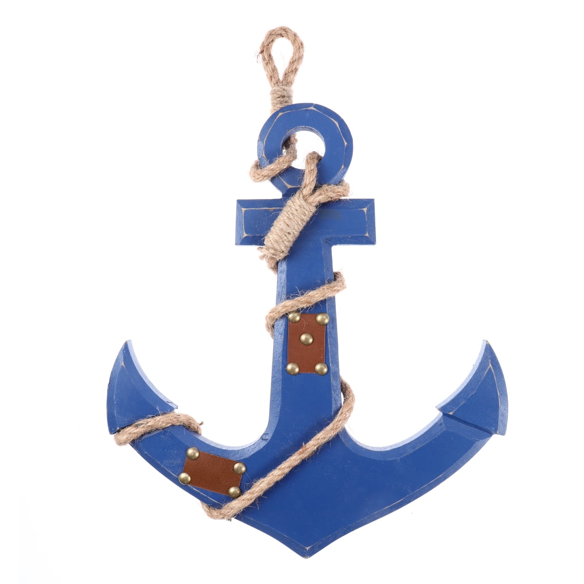 Blue Nautical Anchor Wall Hanging Decor Wood Nautical Hanging