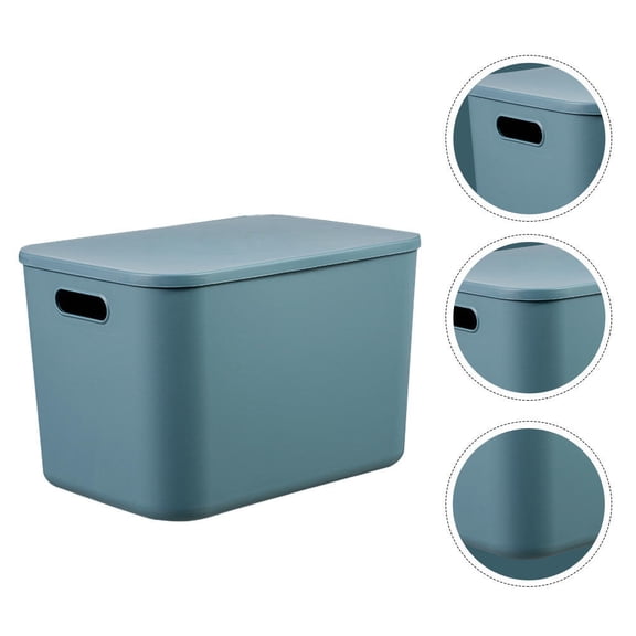 WORGEOUS Blue Stackable Plastic Storage Box for Desktop Use XL