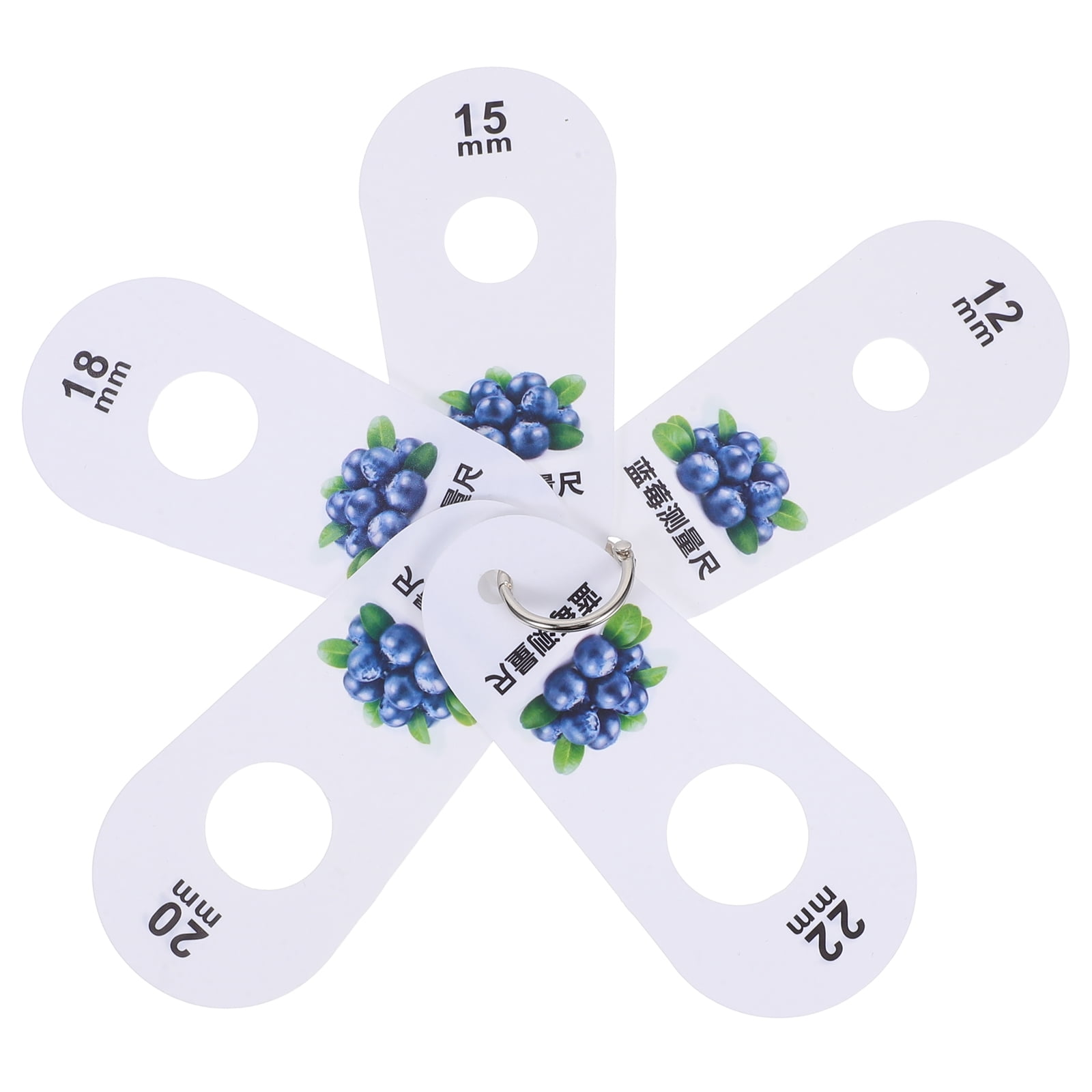 Berry Size Chart WORGEOUS Blueberry Diameter Measurement Tool Fruit Size Gauge 12-22mm ...