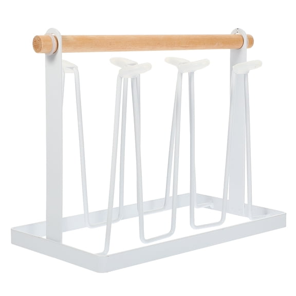 GOOHOCHY Cup Display Shelf Iron Mug Bracket White 1Pcs 9.3X7.5X5.1In