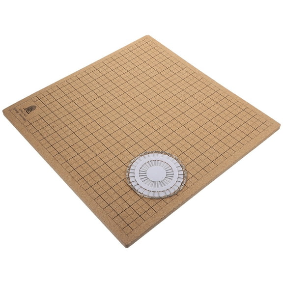 Cork Macrame Board with T Pins for DIY Jewelry Knotting Crafts Chocolate Color Portable and Reusable 7.87 x 5.91 inches