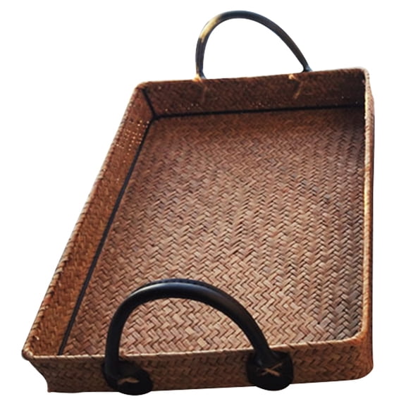 Mobutofu Coffee Color Seagrass Woven Basket for Home Storage, Organization and Decorative Use