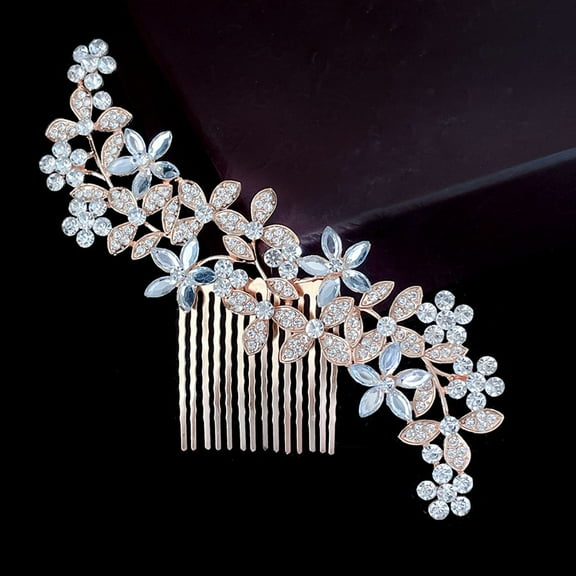 WORGEOUS Bridal Hair Combs with Rhinestones, Elegant Wedding Headpieces for Brides and Bridesmaids