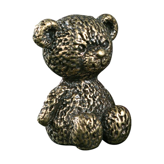 WORGEOUS Bright Vintage Decor Brass Bear Office Decoration Man 2.8x2.3x3.5cm Golden