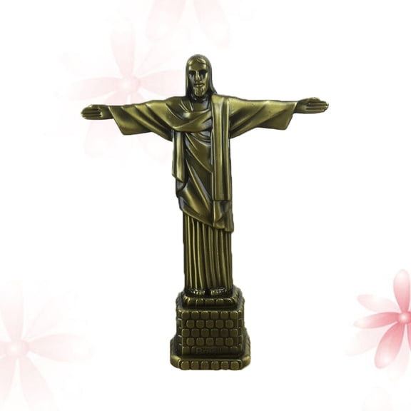 WORGEOUS Bronze Saint Jesus Statue Sculpture Ornament for Religious Gifts Home Decoration