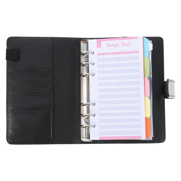 WORGEOUS Budget Wallet Notebook Decorative Binder Loose Leaf Student