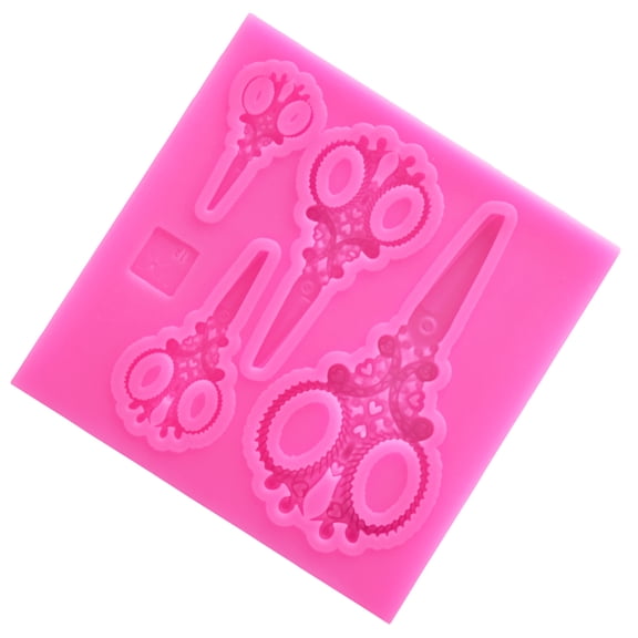 BESTYASH Silicone Mold Scissors for Easy Fondant Crafting and Cake Decorating Tools