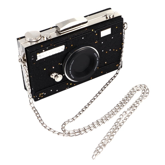 WORGEOUS Women's Black Camera Bag Crossbody Handbag with Phone Wallet Compact and Stylish