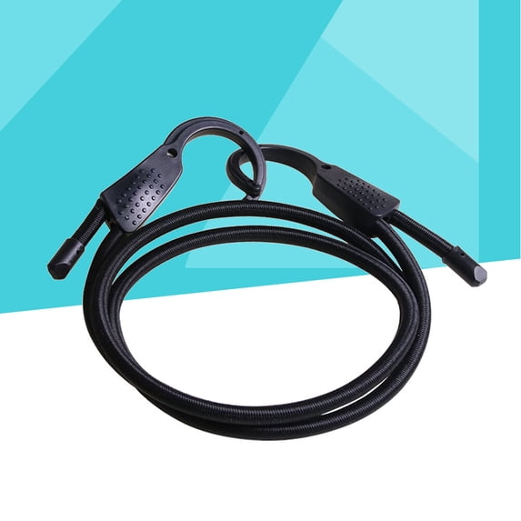 WORGEOUS Car Clotheslines Adjustable Elastic Bungee Cords Luggage Straps Fixed Ropes Outdoor Travel Clothes Line (Black Rope)